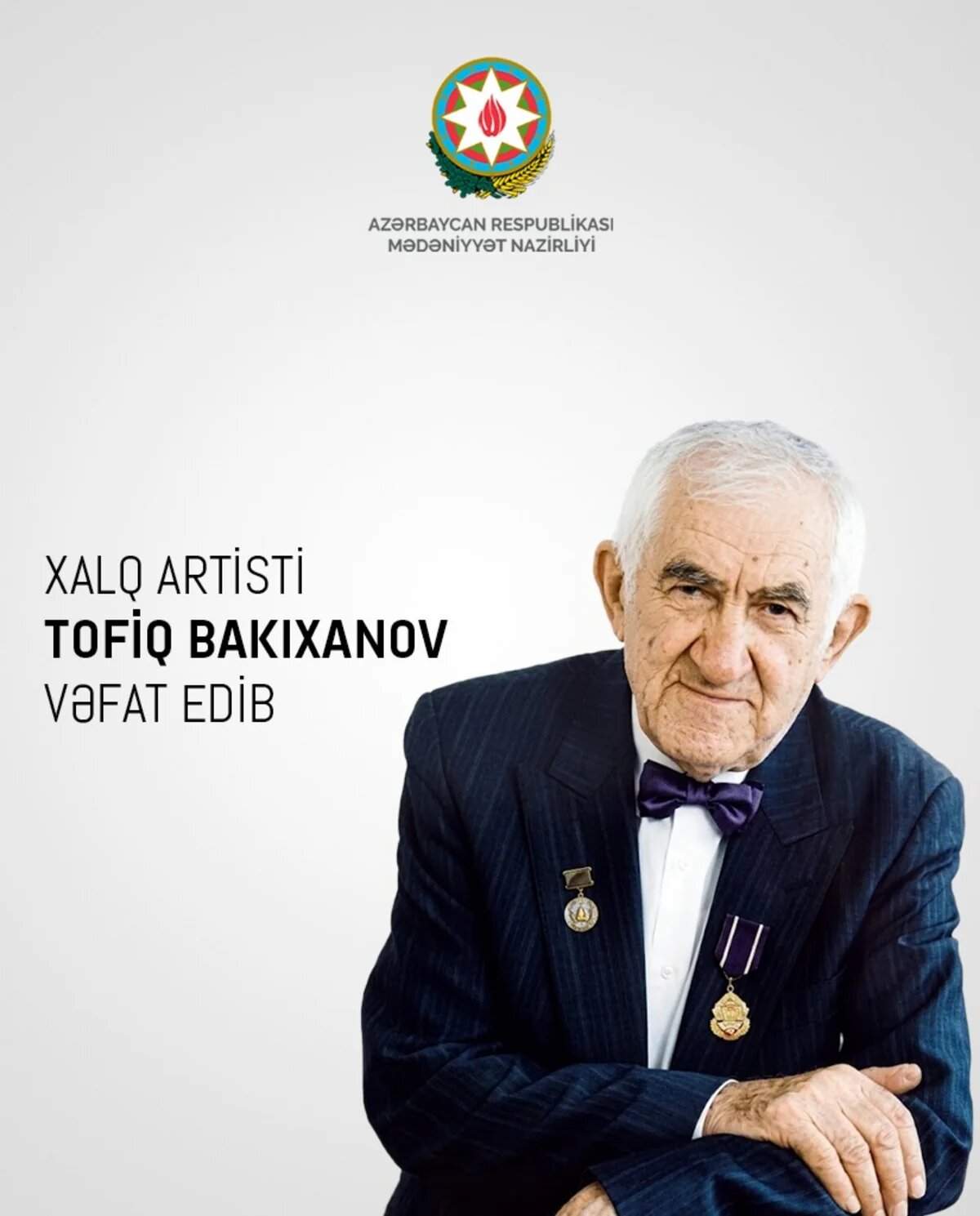 Nazirlik Xalq artistinin vəfatı ilə bağlı nekroloq yaydı Nazirlik Xalq artistinin vəfatı ilə bağlı nekroloq yaydı