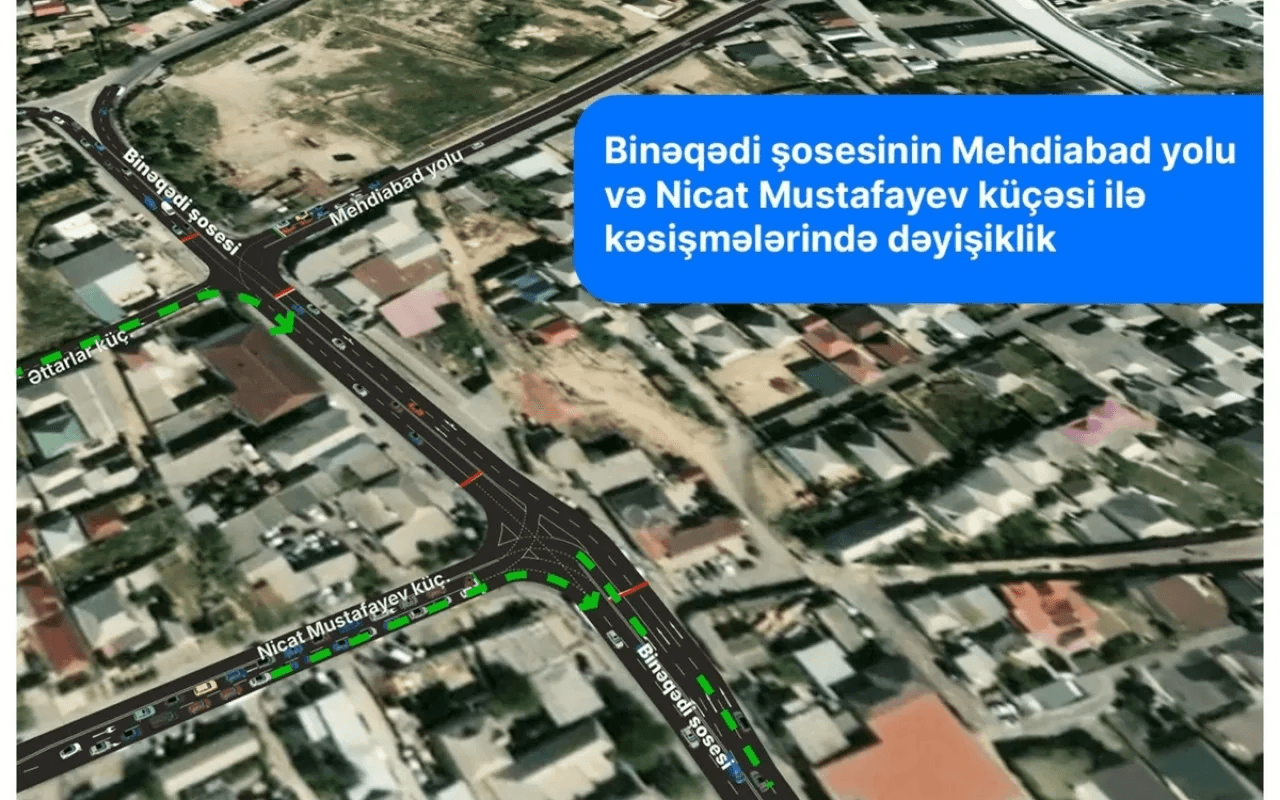 Bakıda bu yolda hərəkətin təşkili dəyişir - VIDEO
