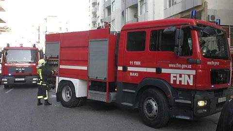 Binəqədi rayonunda yanğın başladı Binəqədi rayonunda yanğın başladı