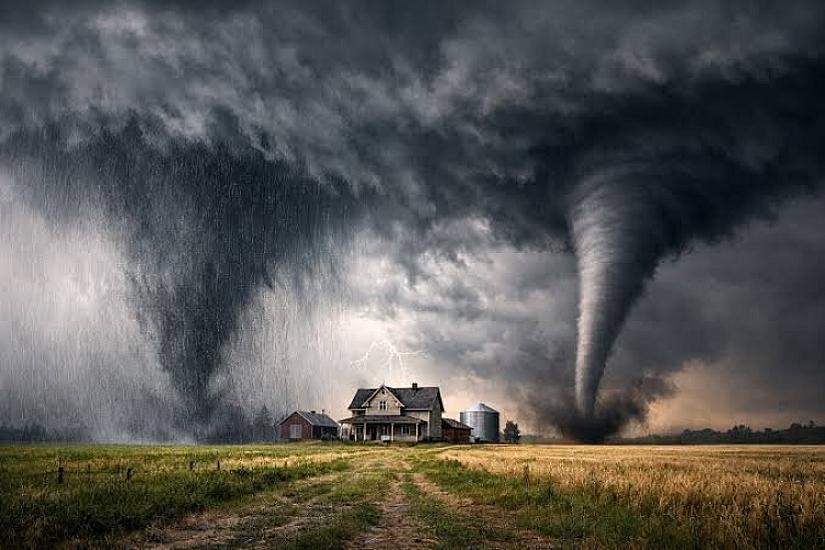 Güclü tornado ərazini dağıtdı: Dəhşətli görüntülər - VİDEO Güclü tornado ərazini dağıtdı: Dəhşətli görüntülər - VİDEO
