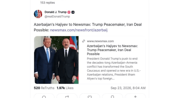 Tramp Hikmət Hacıyevin müsahibəsini paylaşıb - FOTO