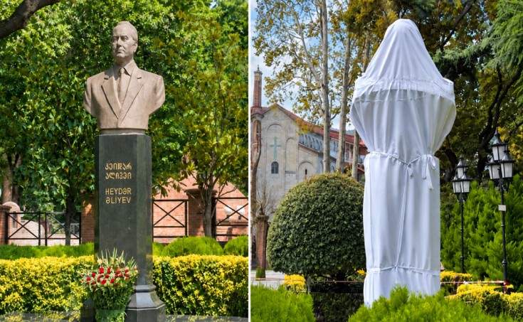Tbilisidə Heydər Əliyevin büstünü zədələyən Ermənistan vətəndaşı saxlanılıb Tbilisidə Heydər Əliyevin büstünü zədələyən Ermənistan vətəndaşı saxlanılıb