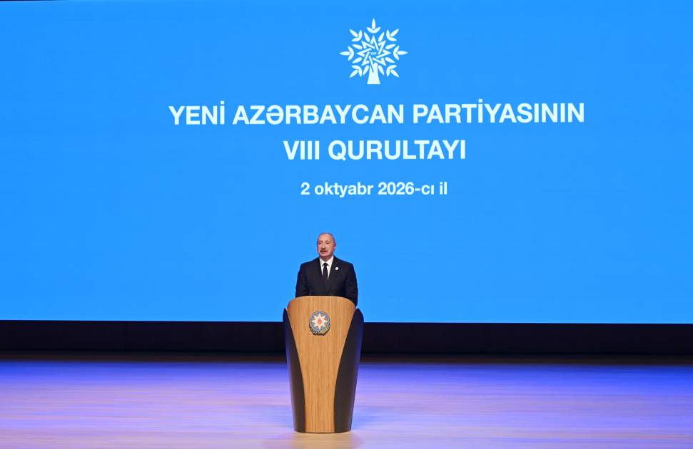 Prezident YAP-ın VIII Qurultayında - FOTO Prezident YAP-ın VIII Qurultayında - FOTO