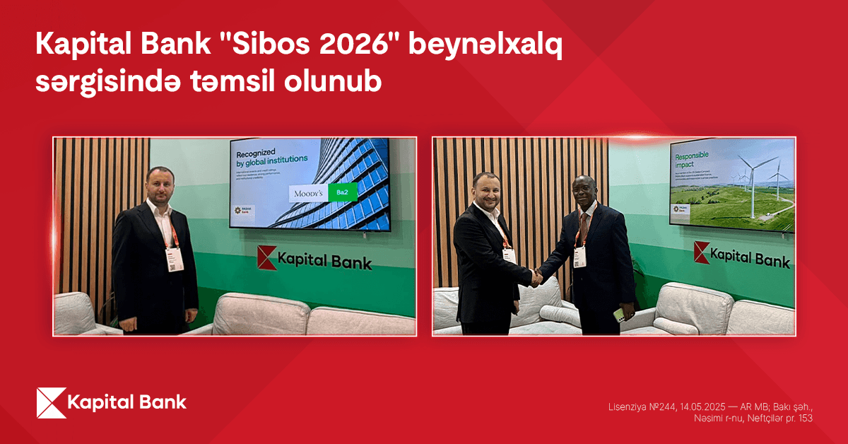 Kapital Bank nümayəndələri “Sibos 2026” çərçivəsində 30-dan çox işgüzar görüş keçirib Kapital Bank nümayəndələri “Sibos 2026” çərçivəsində 30-dan çox işgüzar görüş keçirib