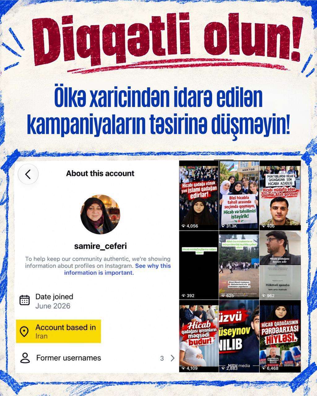 Molla rejimi xaricdəki soydaşlarımızı kampaniyasına alət edir - BUNLARA DİQQƏT Molla rejimi xaricdəki soydaşlarımızı kampaniyasına alət edir - BUNLARA DİQQƏT