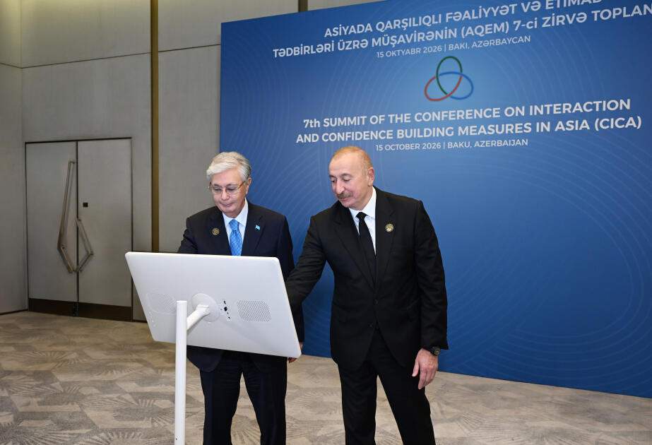 Azərbaycan və Qazaxıstan prezidentləri Trans-Xəzər Fiber-Optik Kabel Xəttinin açılışını ediblər Azərbaycan və Qazaxıstan prezidentləri Trans-Xəzər Fiber-Optik Kabel Xəttinin açılışını ediblər