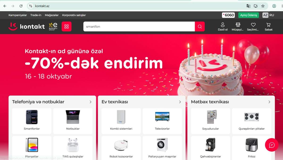 “Kontakt”dan ad günü sürprizi: kontakt.az-da yenilik var! “Kontakt”dan ad günü sürprizi: kontakt.az-da yenilik var!