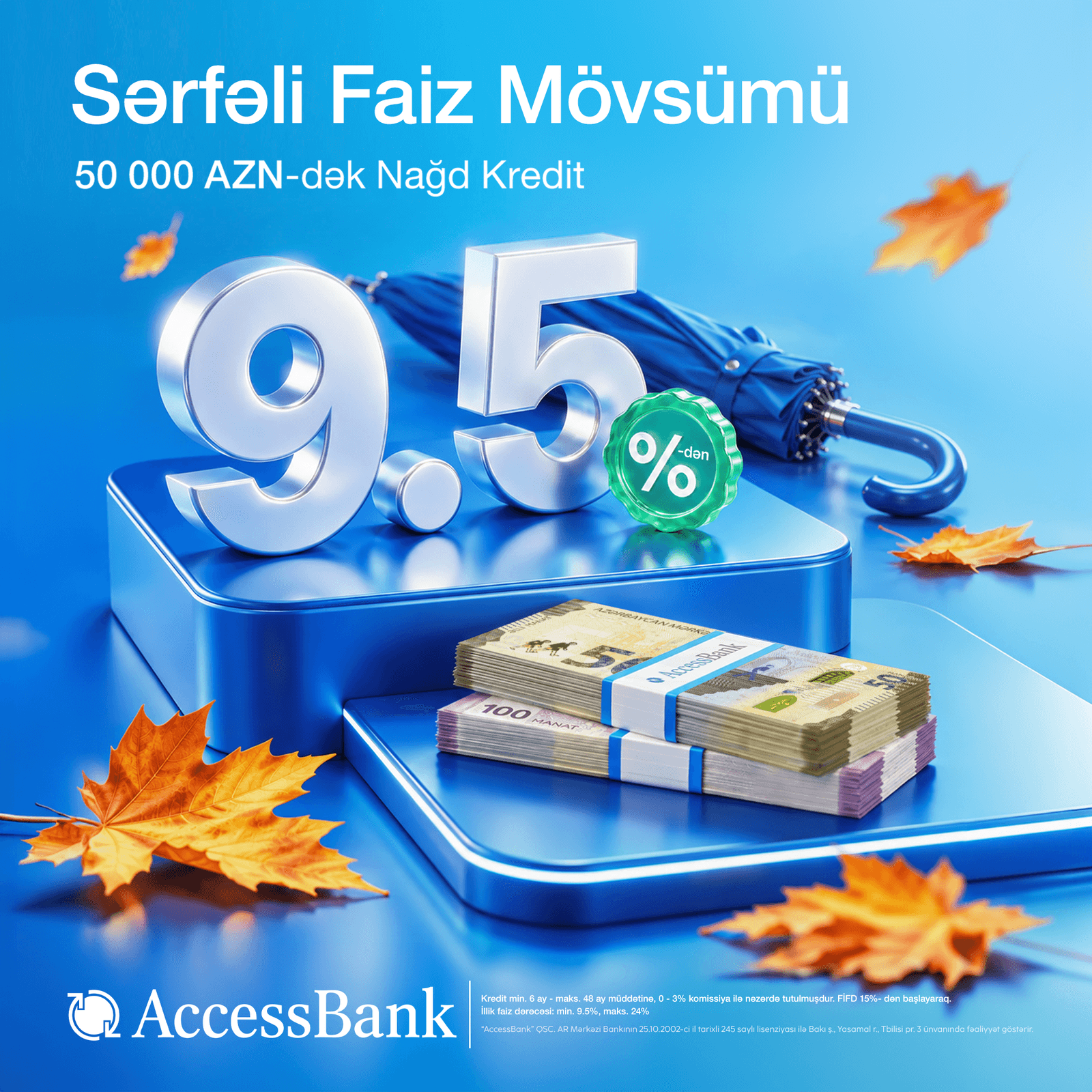 Planlarınızı reallaşdırmaq üçün AccessBank-dan 50 000 AZN-dək nağd kredit imkanı Planlarınızı reallaşdırmaq üçün AccessBank-dan 50 000 AZN-dək nağd kredit imkanı