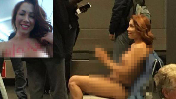 Transseksual sərnişin təyyarədə soyundu - FOTO