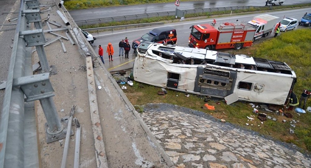 Türkiyədə avtobus aşıb: 48 yaralı