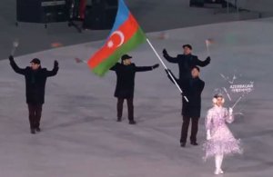 Azərbaycan nümayəndə heyəti Qış Olimpiadasının açılış mərasimində - VİDEO