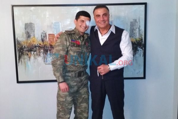Türkiyənin məşhur mafiya lideri Qarabağ qazisini evində qəbul etdi - VİDEO