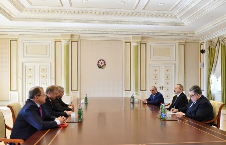Belarus baş nazirinin müavini İlham Əliyevin qəbulunda