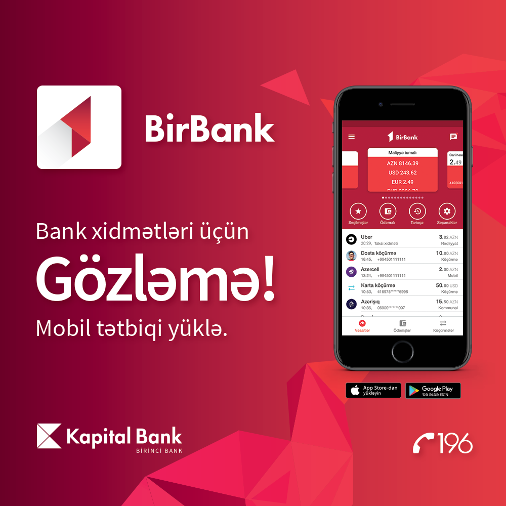 Bütün ödəniş kartlarını BirBank-dan idarə et!