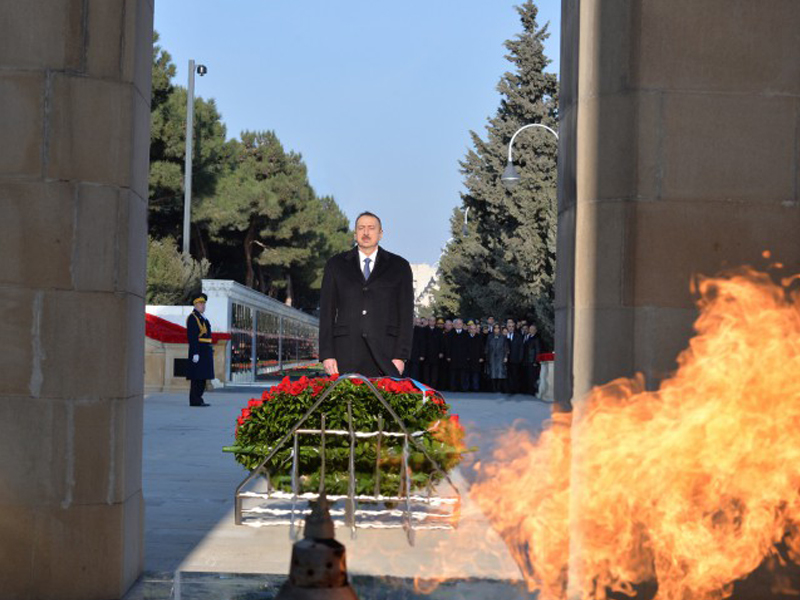 Prezident Şəhidlər xiyabanında