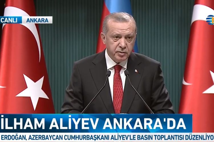 Ərdoğan: “Qarabağ münaqişəsi beynəlxalq hüquq prinsipləri çərçivəsində həll olunmalıdır”