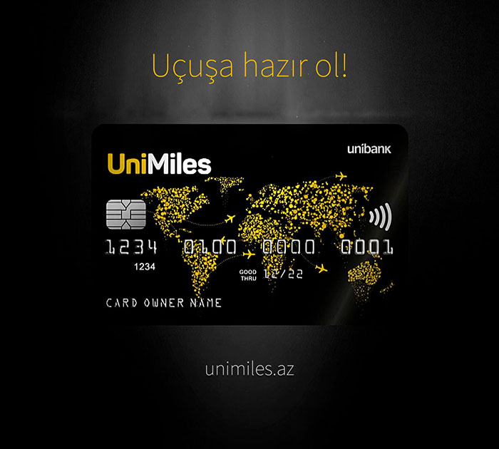 Unibankdan Azərbaycan üçün bir ilk: Pulsuz aviabilet qazandıran UniMiles kartı dövriyyəyə buraxıldı