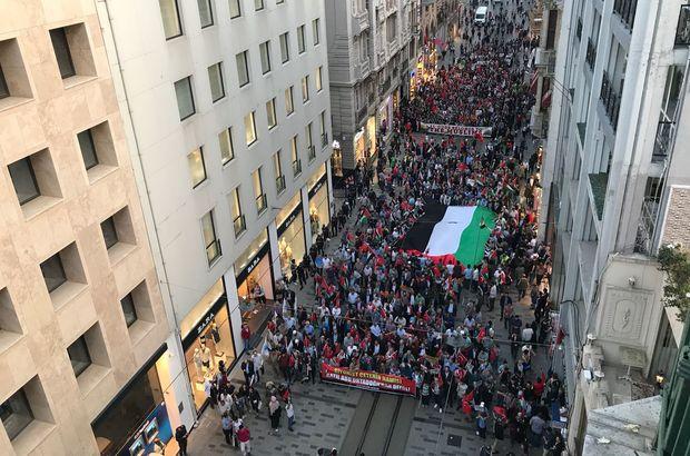 İstanbulda aksiya keçirilir: etirazçılar İsrail və ABŞ əleyhinə şüarlar səsləndirir