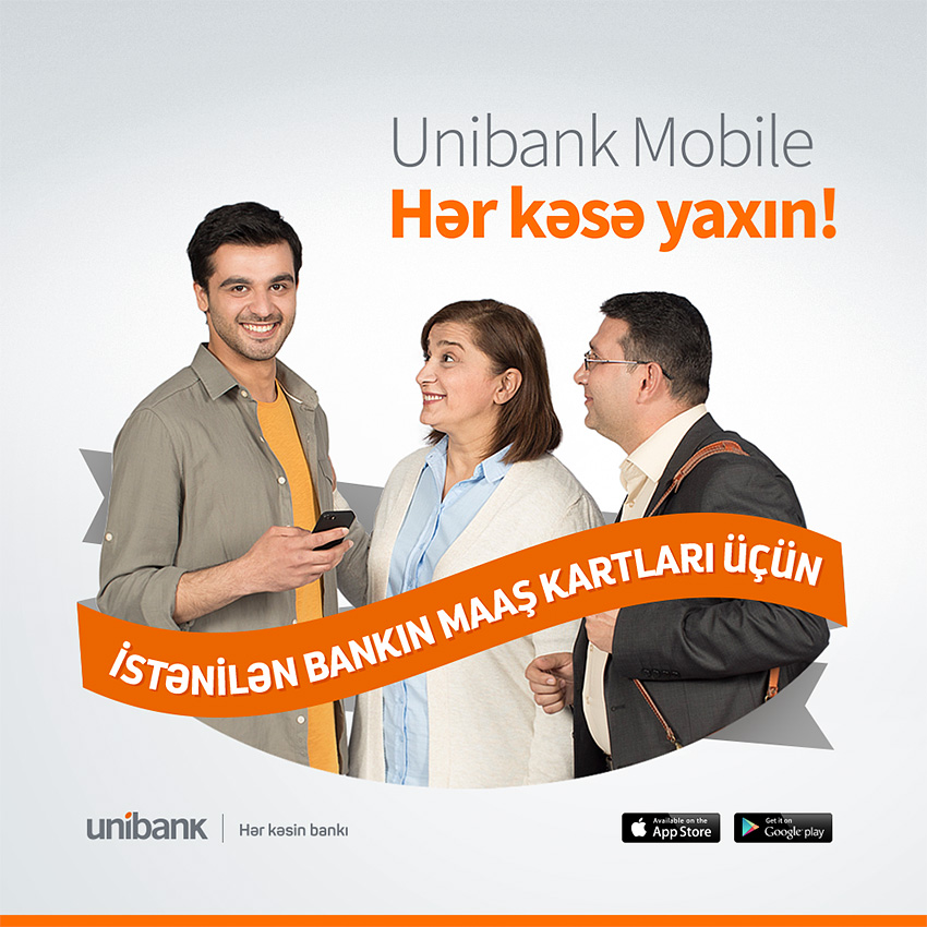 Unibankdan yeni xidmət: Bütün bank kartları Unibank Mobile-da!