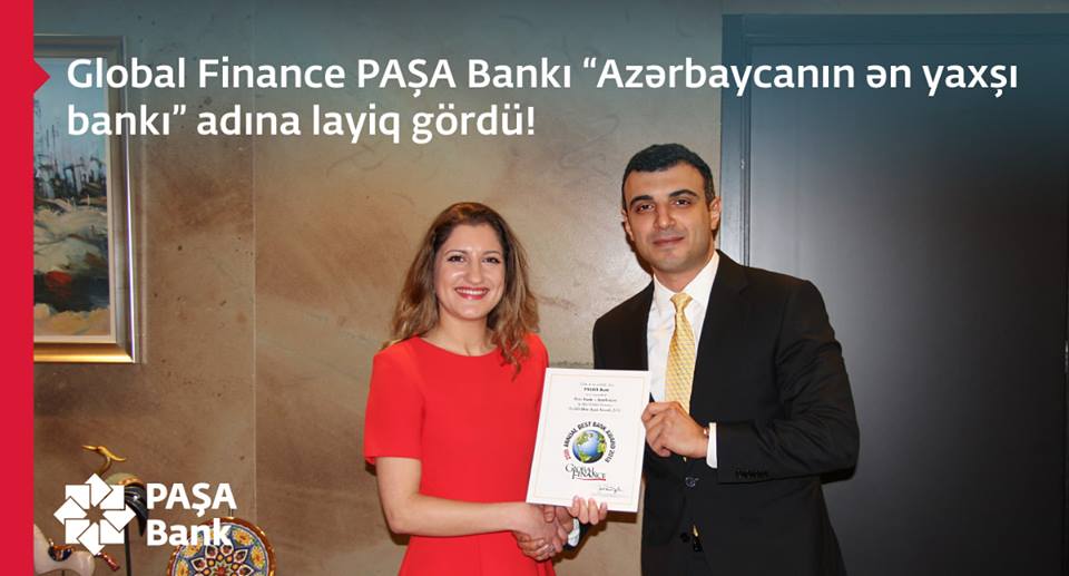 Global Finance PAŞA Bankı “Azərbaycanın ən yaxşı bankı” adına layiq gördü