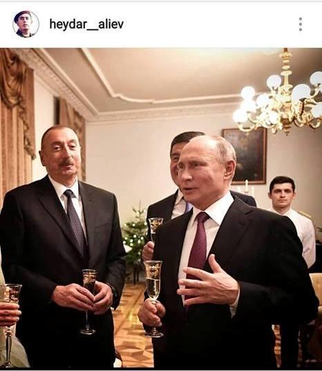 Prezidentin oğlu Heydər Əliyev Putinlə çəkilmiş şəkli paylaşdı - FOTO