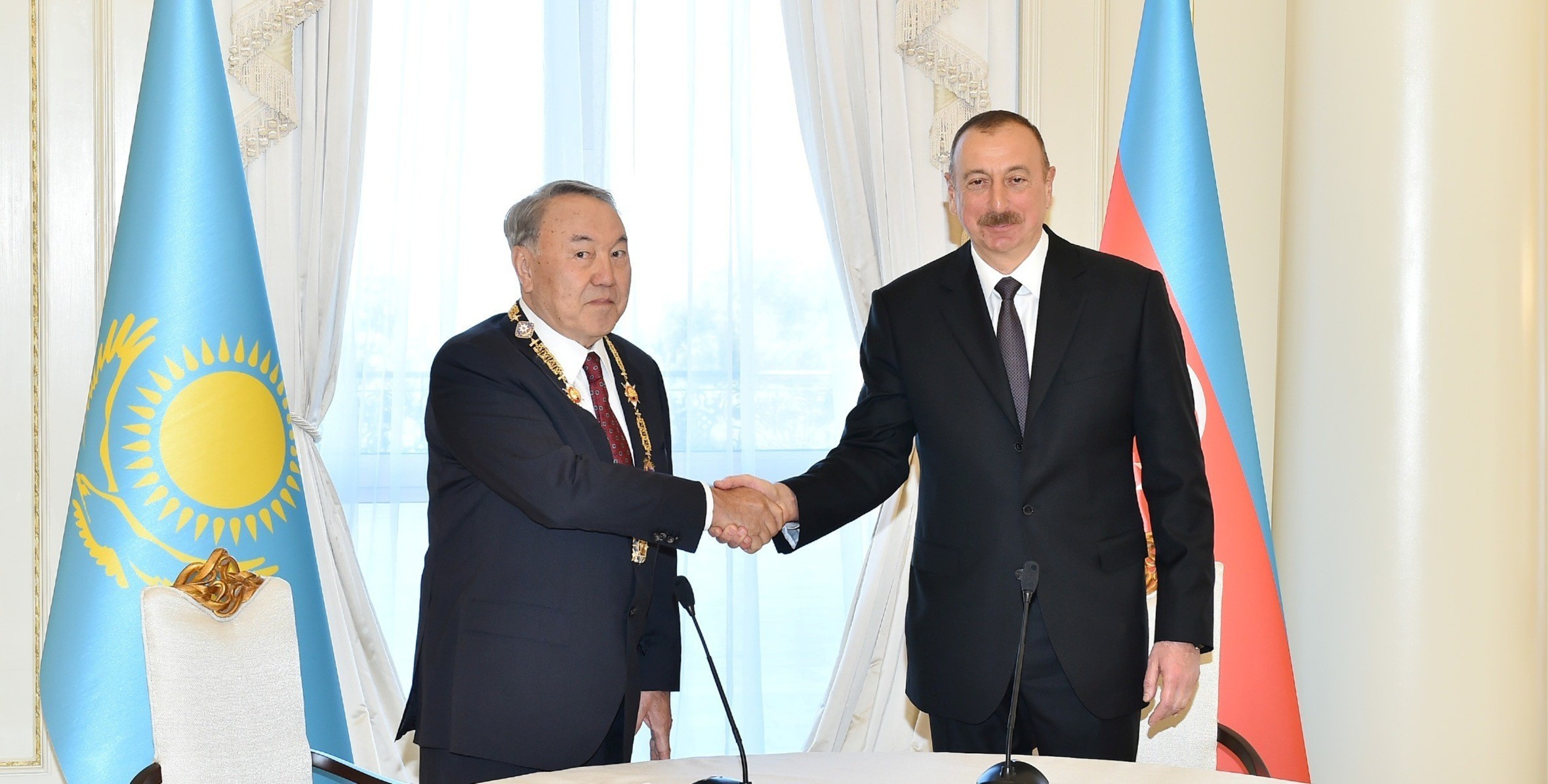 Nursultan Nazarbayev İlham Əliyevi doğum günü münasibətilə təbrik edib