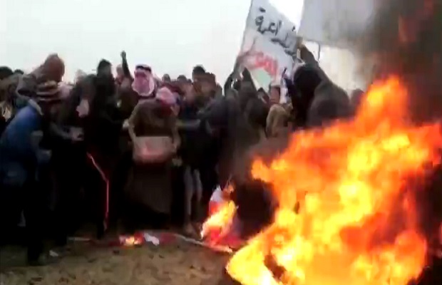 Suriyada  əhali ABŞ-a  və müttəfiqlərinə qarşı üsyana başladı- Video  