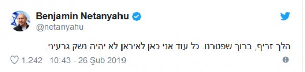 Binyamin Netanyahu sevindi: Şükürlər olsun, Zərif getdi