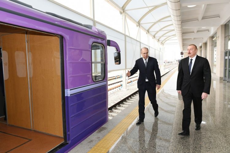 Prezident İlham Əliyev Bakı metropoliteninin  “Bakmil” stansiyasında  olub
