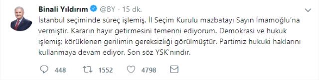 Binəli Yıldırımdan İmamoğlunun vəsiqə almasına ilk reaksiya:\