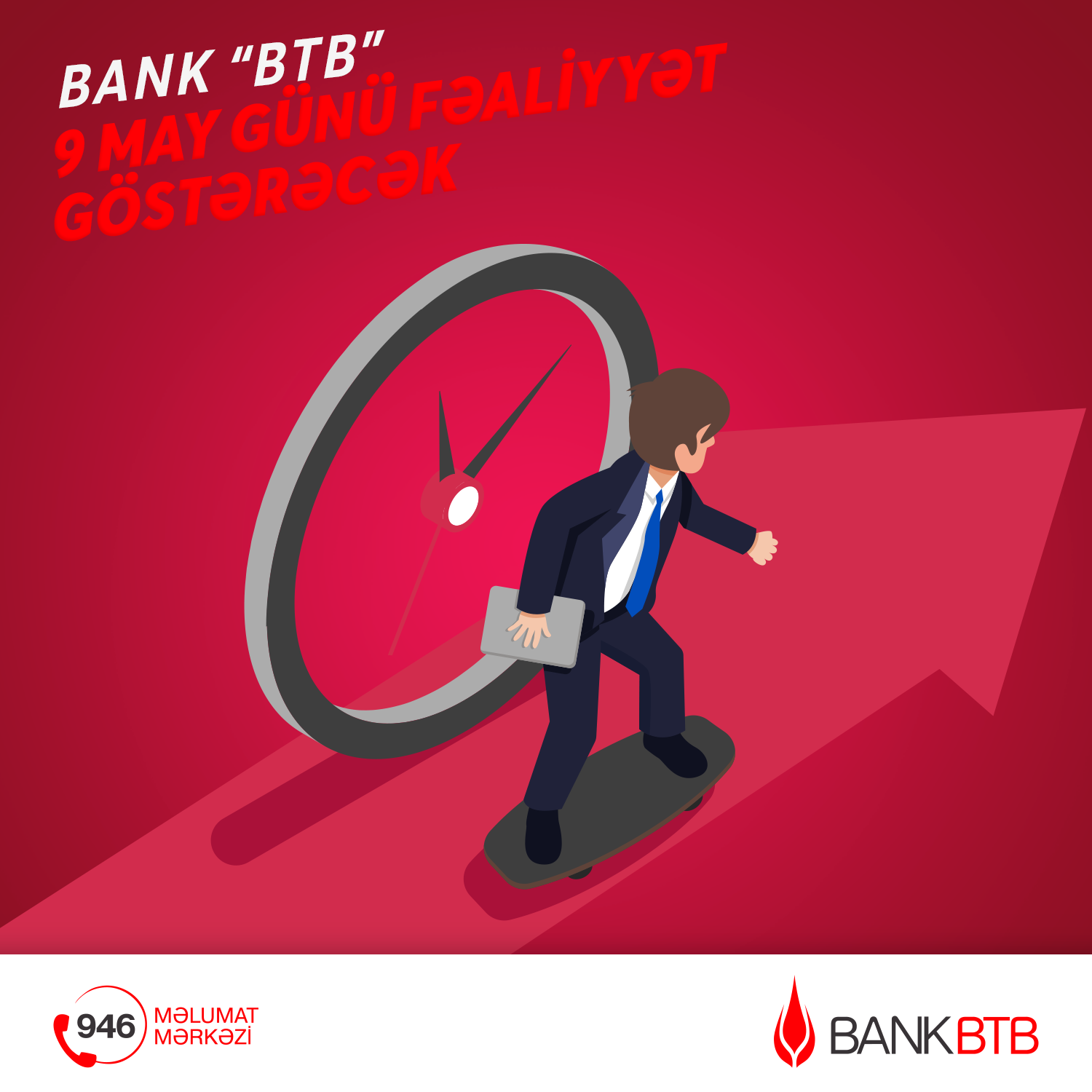 “Bank BTB” 9 may günü fəaliyyət göstərəcək.