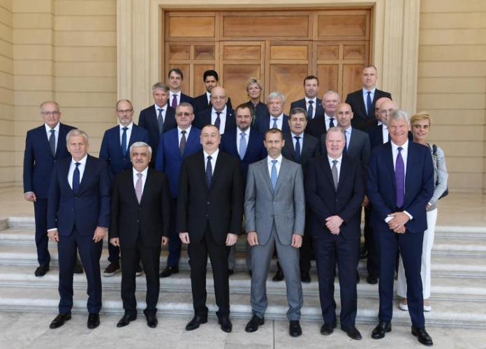 Azərbaycan Prezidenti UEFA-nın nümayəndə heyətini qəbul edib