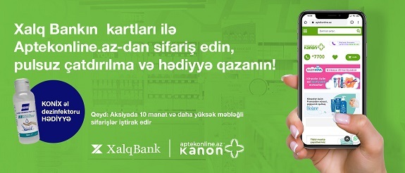 Xalq Bank kartları ilə pulsuz çatdırılma və hədiyyə qazanın!