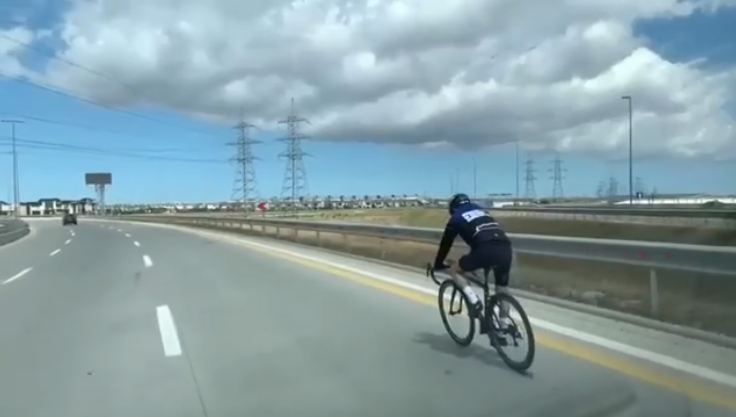 Azərbaycanda nazir 200 kilometri velosipedlə dayanmadan 7 saata qət etdi - VİDEO