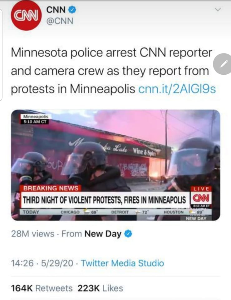 ABŞ polisi CNN müxbiri və kameramanlarını həbs edib