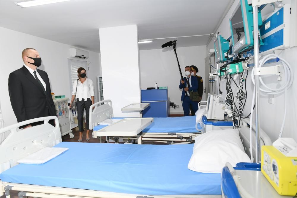 Prezident və birinci xanım Bakıda modul tipli hospitalın açılışında iştirak ediblər