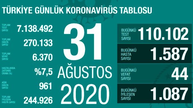 Türkiyədə koronavirusdan ölənlərin sayı 6000-i ötdü