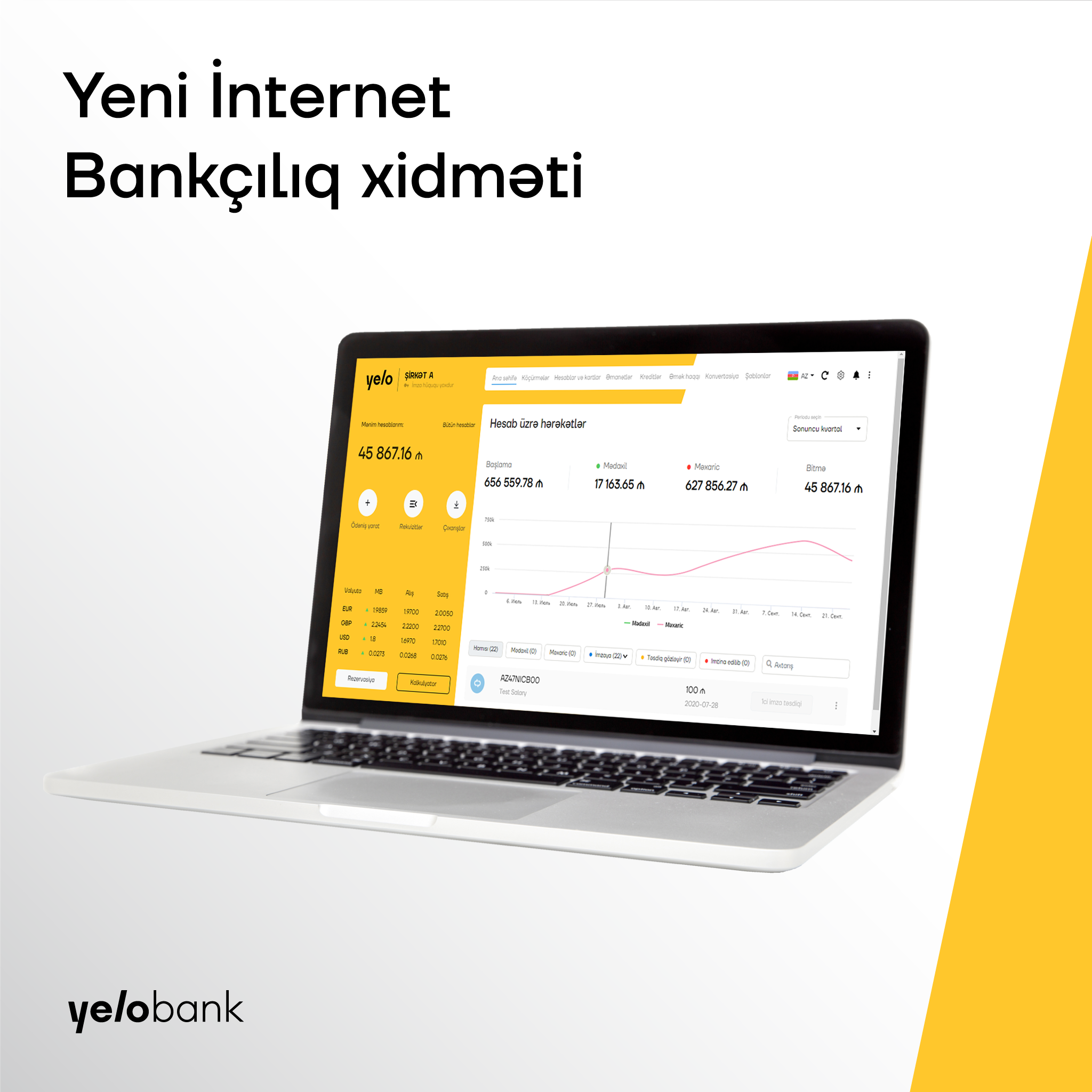 Yelo Bank yeni İnternet bankçılıq xidmətini istifadəyə verdi