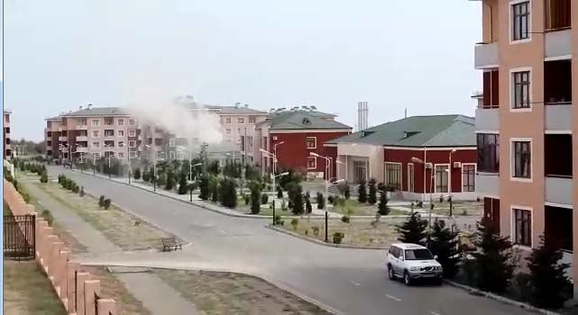 Ermənilərin atdığı top mərmiləri Tərtərdə uşaq bağçasına düşdü - VİDEO