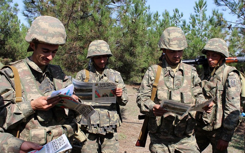 MN: Cəbhə bölgəsində təbliğat-təşviqat işləri əməliyyat şəraitinə uyğun həyata keçirilir - FOTOLAR