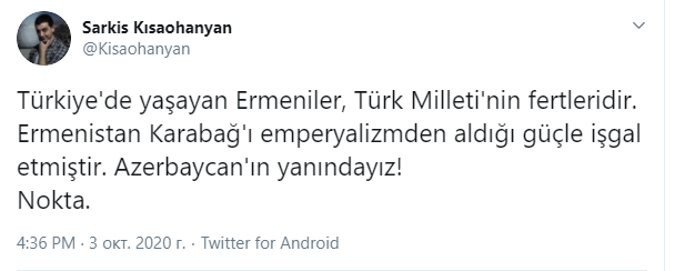Türkiyədə yaşayan erməni - “Azərbaycanın yanındayıq!”