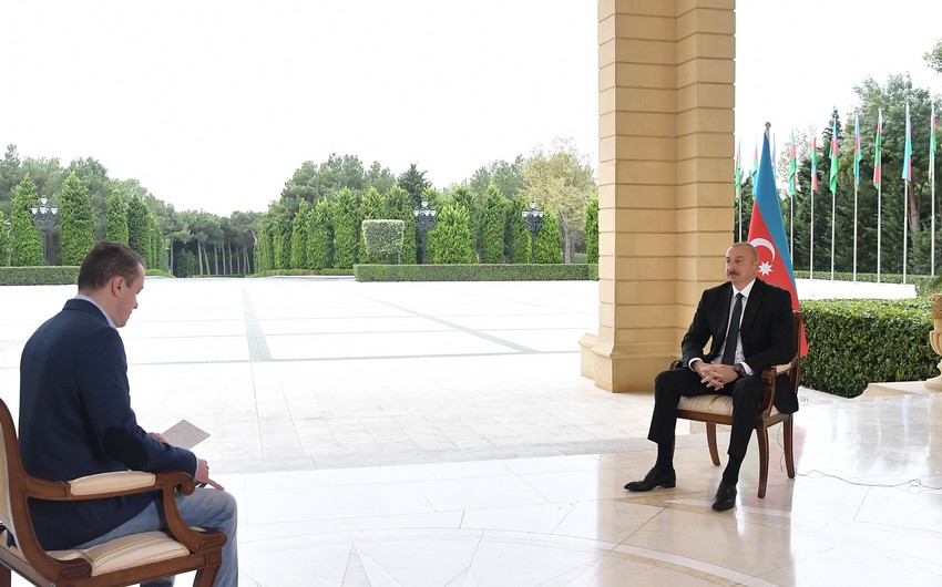 Prezident İlham Əliyev Rusiyanın “Pervıy Kanal” televiziyasına müsahibə verdi
