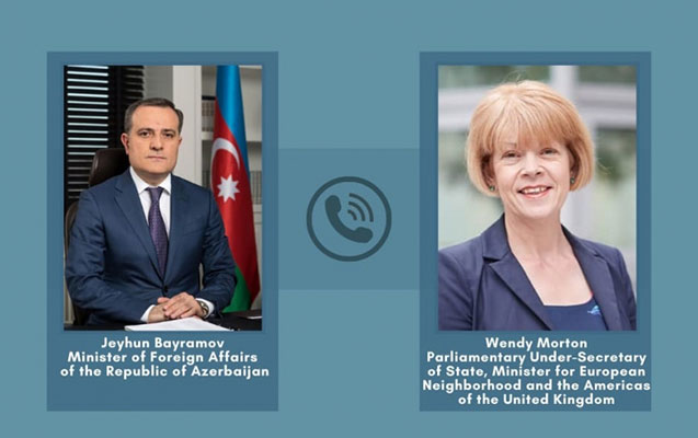 Ceyhun Bayramov britaniyalı nazirlə cəbhədəki vəziyyəti müzakirə etdi