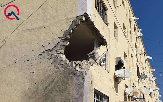 Ermənilər Tərtərdə yaşayış binasına yenə mərmi atdı - FOTO