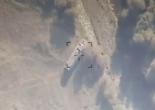 Mingəçeviri hədəf alan “Smerch” texnikasının vurulma anı - VİDEO