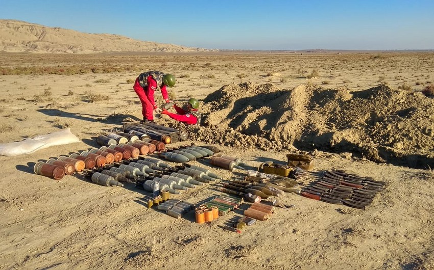 Ermənilərin ərazilərimizə atdıqları tank əleyhinə minalar, dronlar aşkarlandı