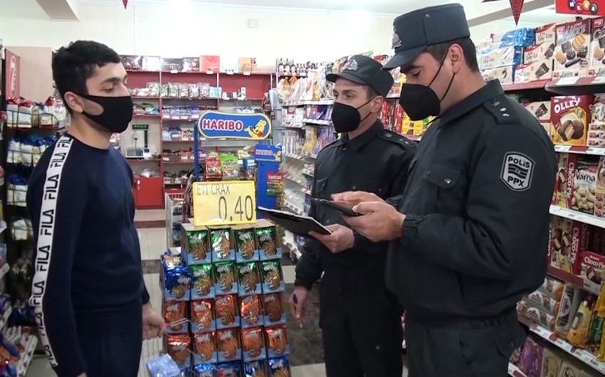 Balakəndə polis karantin rejimi ilə əlaqədar nəzarət-profilaktik tədbirlər keçirir - FOTOLAR