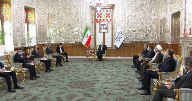 Ceyhun Bayramov İranda İslam Şurası Məclisinin sədri ilə görüşdü