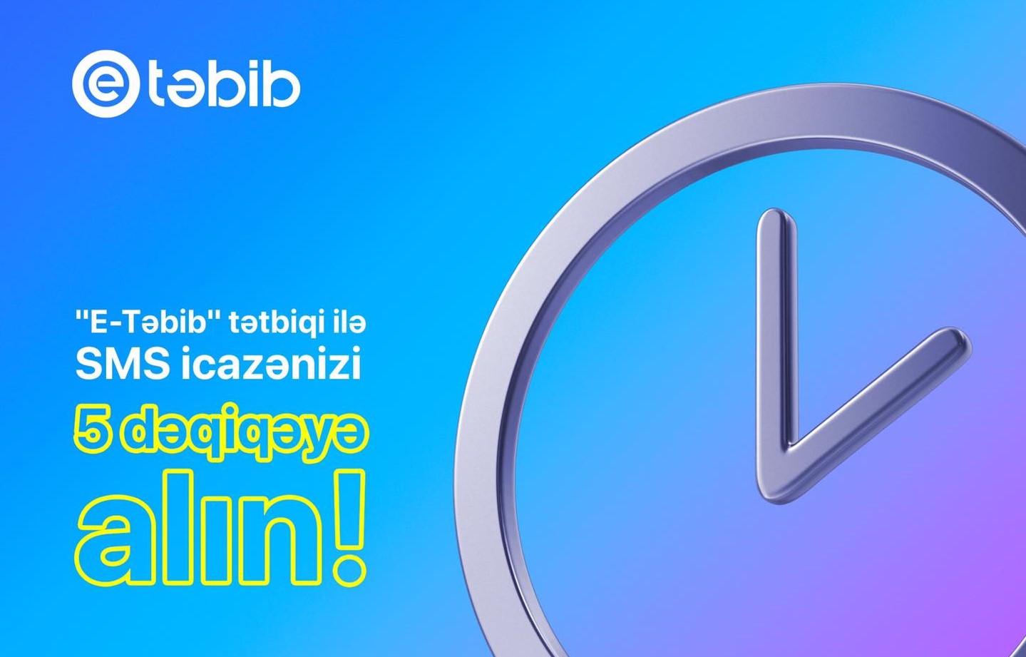 E-təbib mobil tətbiqi ilə müvəqqəti icazəni 10 dəqiqə tez ala bilərsiniz