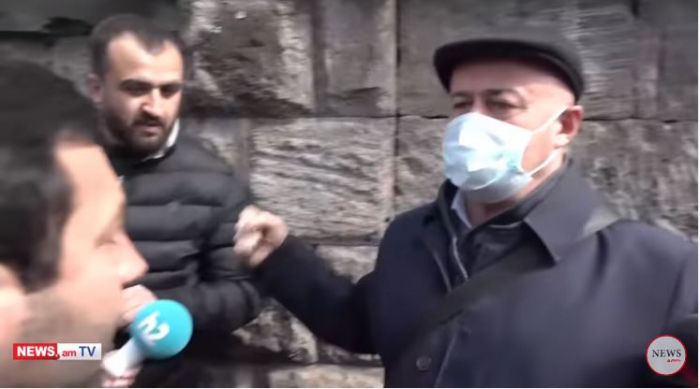 Ermənistanda deputat etirazçını vurmaq istədi - VİDEO